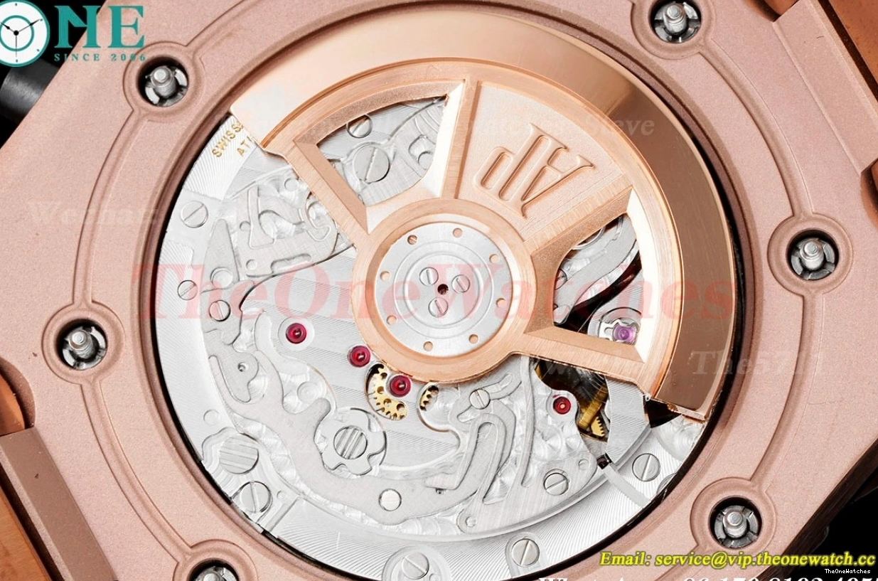 Gold 42mm Blue Oak Royal Offshore APF A7750 RG RG 0303